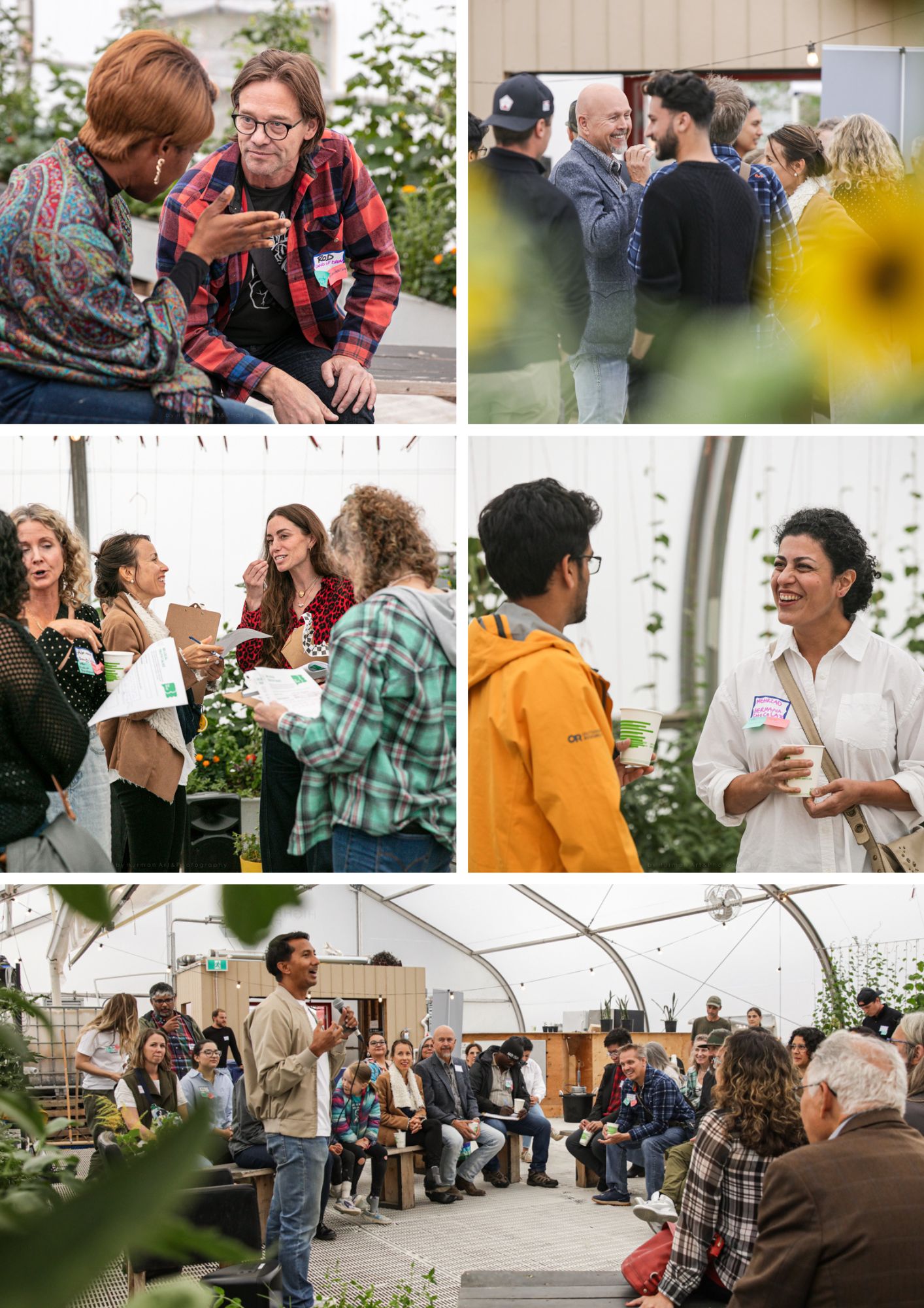 People networking at Highfield Farms 